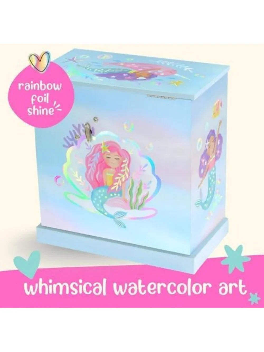 Musical Mermaid Jewelry Box for Girls - Enchanting Gift with Twinkling Lights